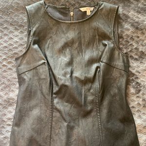 Cabi Faux Leather Sleeveless Top
